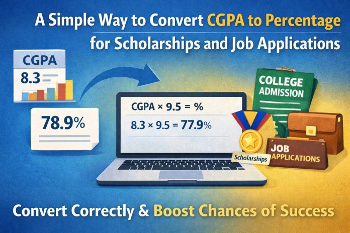 A Simple Way to Convert CGPA to Percentage for Scholarships and Job Applications