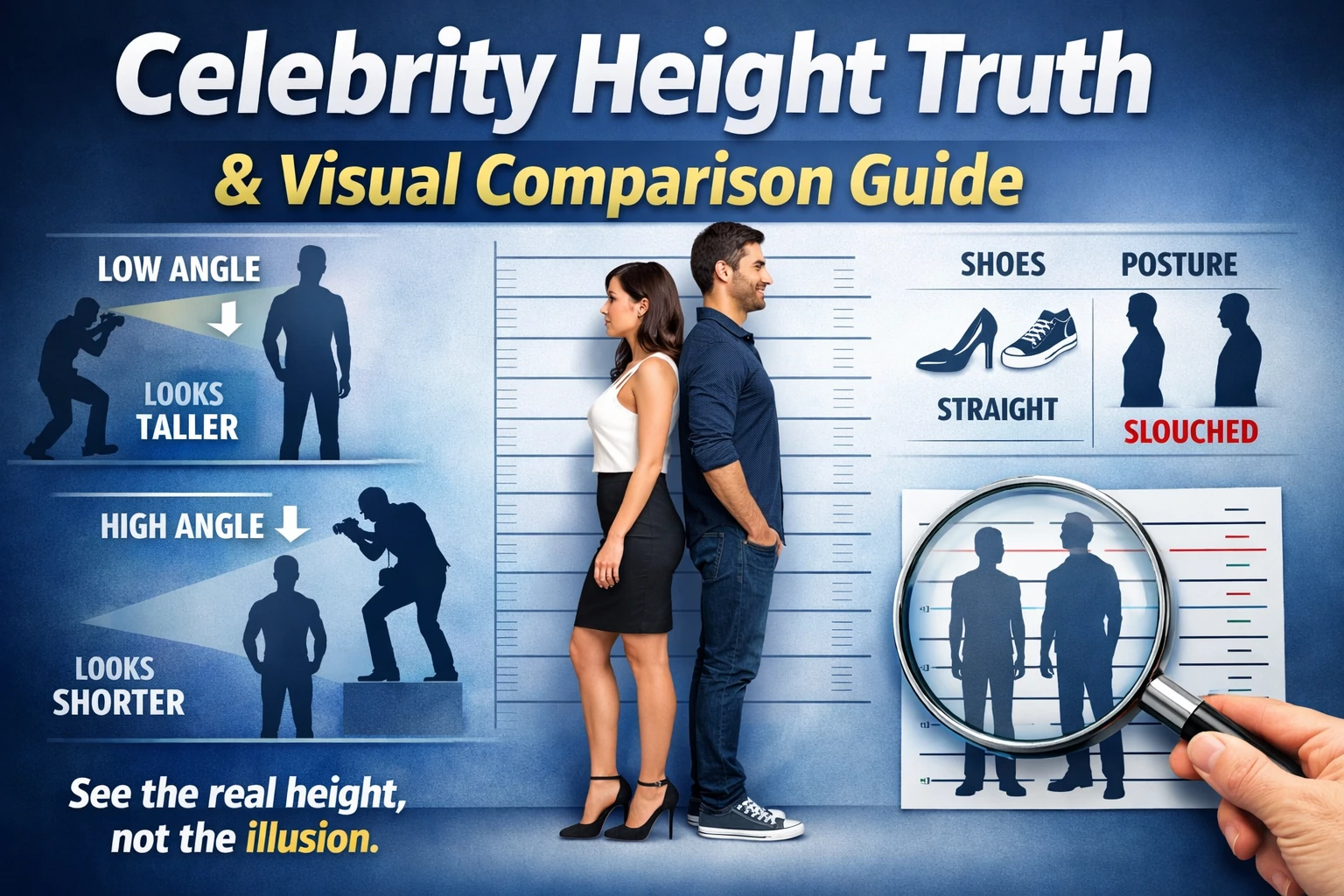 Visual Guide Height Reference Celebrity Height Truth and Visual Comparison Guide