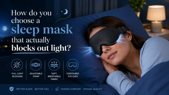How do you choose a sleep mask that actually blocks out light How do you choose a sleep mask that actually blocks out light?